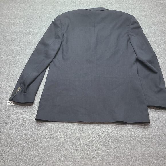 Zanetti Blazer Mens 42R Super 100s Wool Gold Buttons Made in Italy Tollegno - Picture 9 of 10